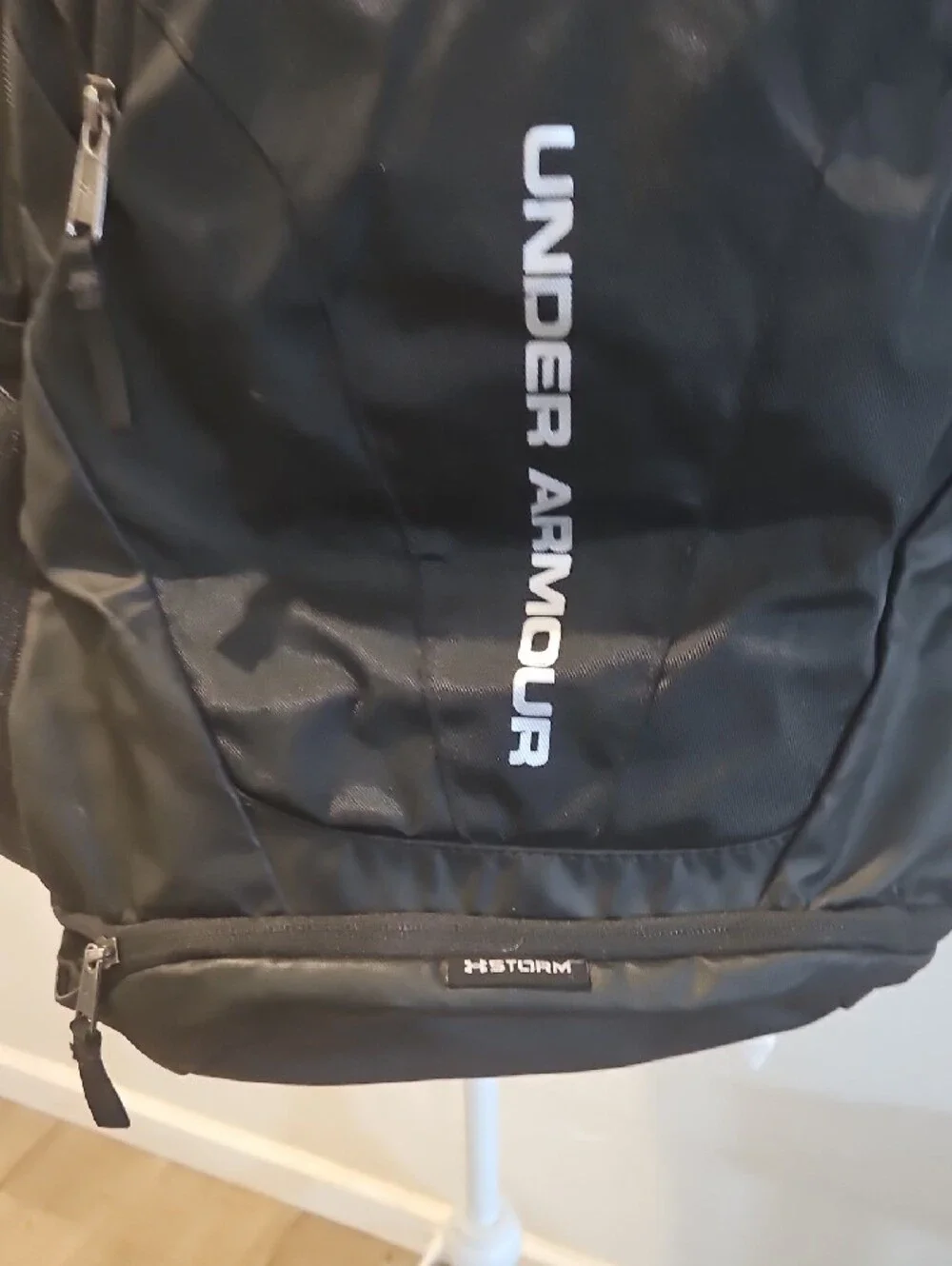 Under Armour Black Backpack with White Logo Bin 5